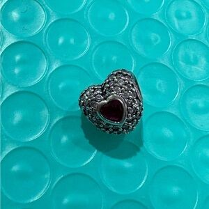 Pandora red heart charm